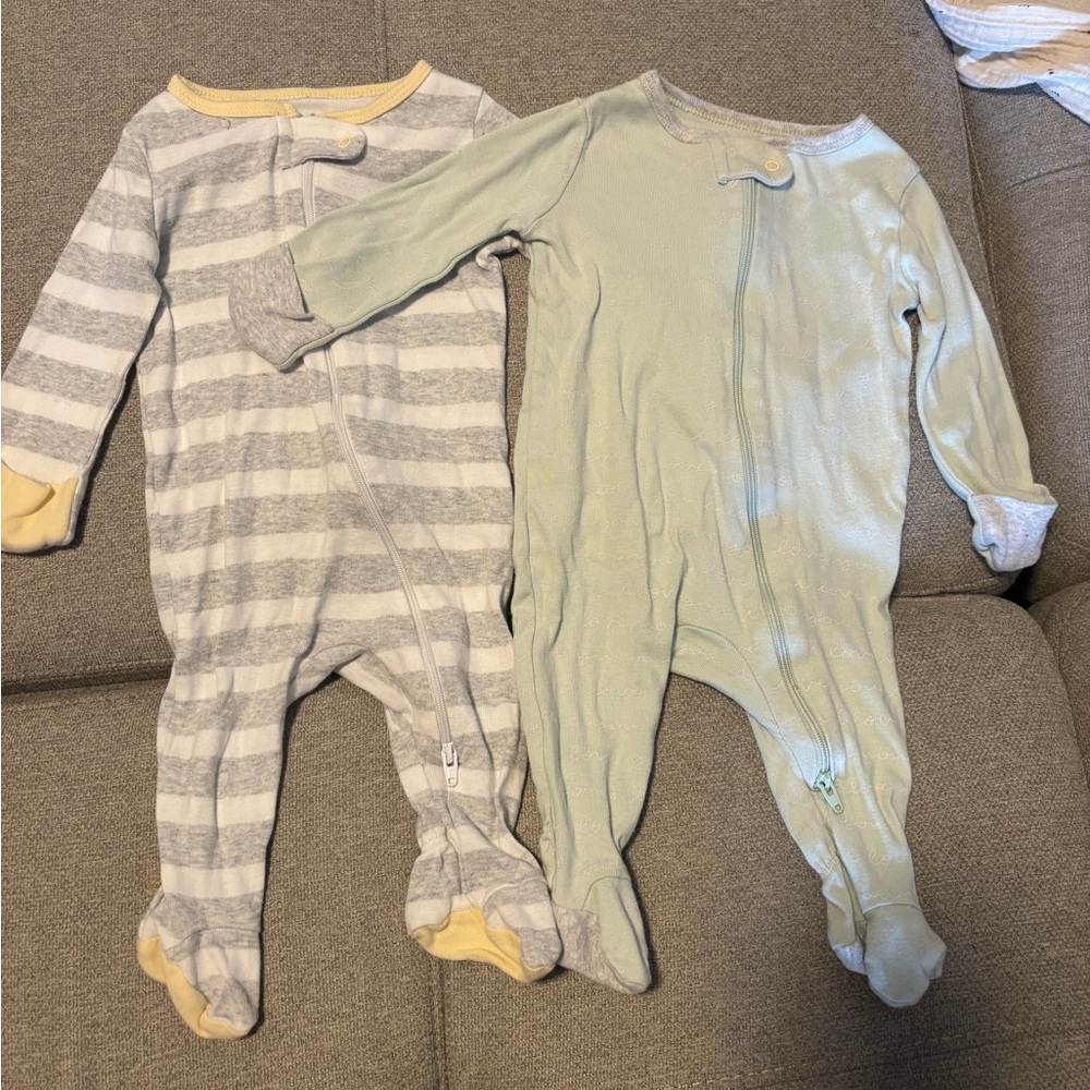 Cloud Island Striped and Solid baby onesies size 0-3